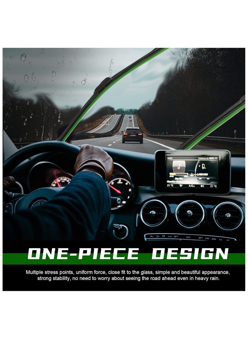 WINCA 2 Pcs Universal Wiper Blade 24" Multifunctional Replaceable Connectors, All Season Universal Car Wiper Blade - Image 5