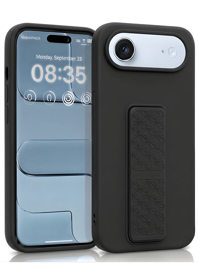 جراب سيليكون لهاتف iPhone 17 Air مزود بحزام تثبيت وحامل (مسند)؛ غطاء ناعم يدعم الوضعين الرأسي والأفقي، مع حماية كاملة للكاميرا، مخصص لهاتف iPhone 17 Air (مقاس 6.5 بوصة). - Image 1