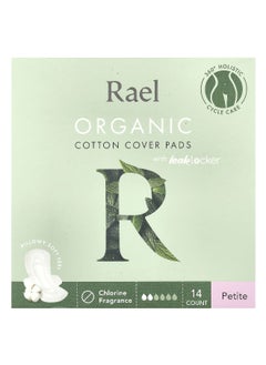 Rael Rael, Organic Cotton Cover Pads with Leak Locker, Petite, 14 Pads  - Image 1