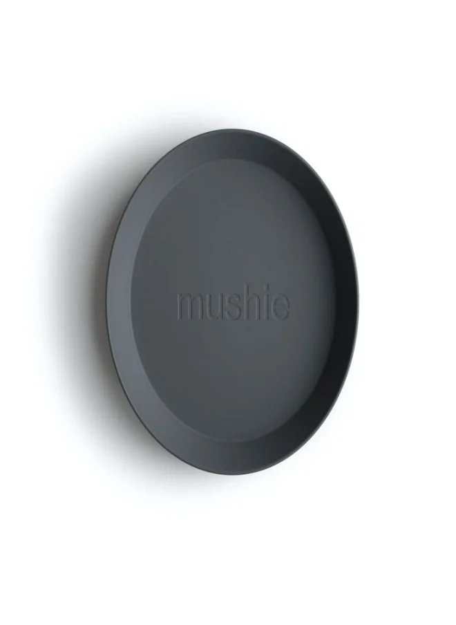 mushie Set Of 2 Round Dinner Plates - Smoke