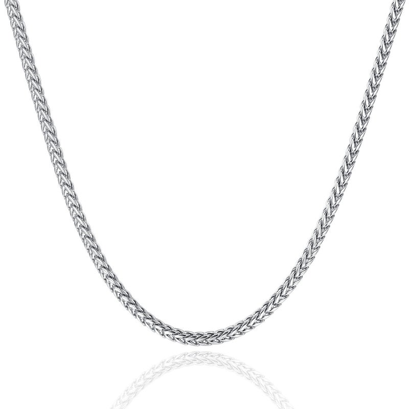 Reve Jewelry 3mm Stainless Steel Franco Chain Necklace for Men and Women, 20-30 inches (22) - Image 4