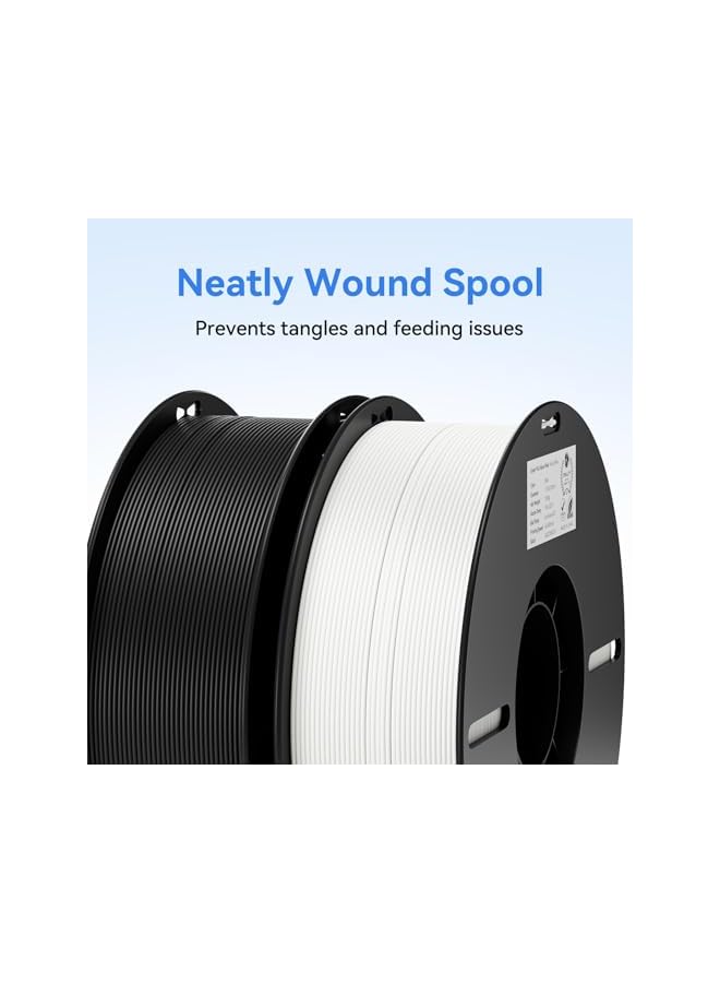 3D Printer Filament, PLA Filament 1.75mm Bundle 2Kg for 3D Printing, Ender PLA Filament No-Tangling, Strong Bonding & Overhang Performance, Accuracy +/- 0.02mm (Black & Black 2-Pack) - Image 5