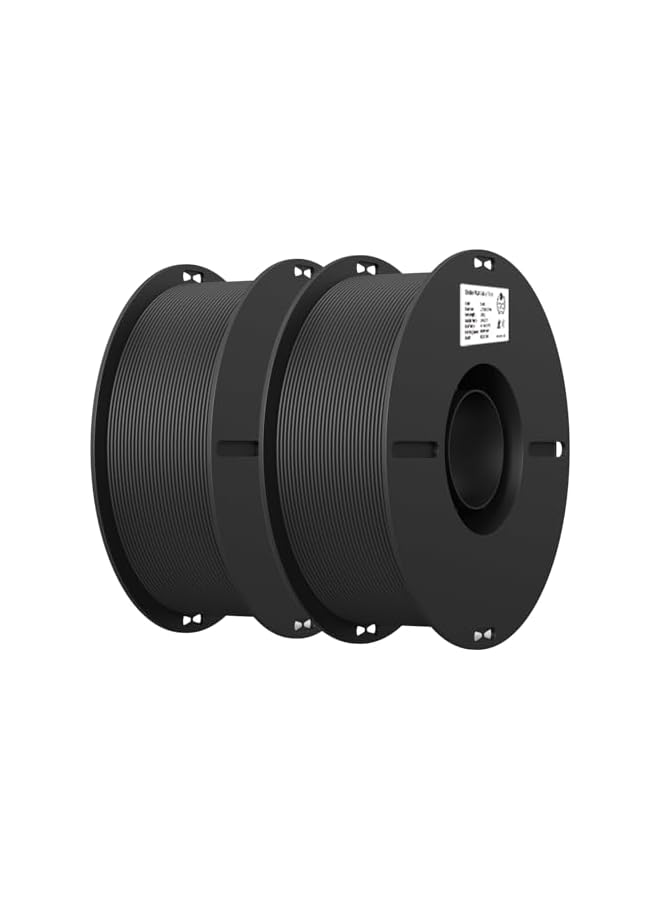 3D Printer Filament, PLA Filament 1.75mm Bundle 2Kg for 3D Printing, Ender PLA Filament No-Tangling, Strong Bonding & Overhang Performance, Accuracy +/- 0.02mm (Black & Black 2-Pack) - Image 1
