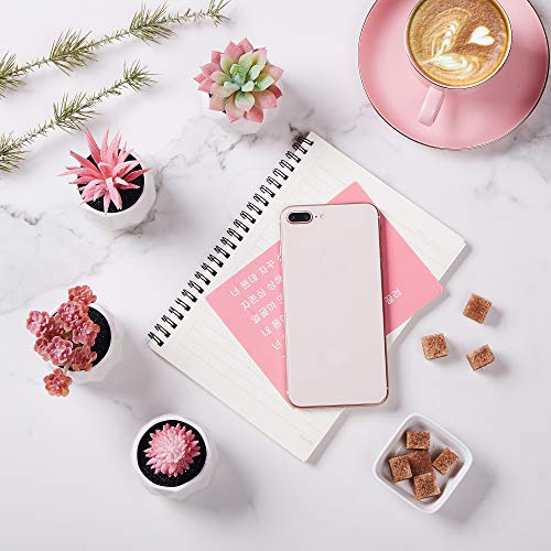 CADNLY Fake Succulent Plant Set - Artificial Desk Plants for Women Desk - Realistic Faux Succulents in Ceramic Pots - Mini Pink Decor for Bedroom Bathroom Office Shelf Decor - Image 5