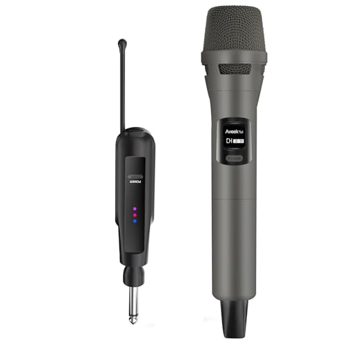 Aveek 2.4GHz Wireless Microphone System, Rechargeable Mics and Receiver, Plug & Play for Karaoke Machine, Party Speakers, Home Entertainment, Wedding & Events - Crystal Clear Sound, 100ft Range - Image 1