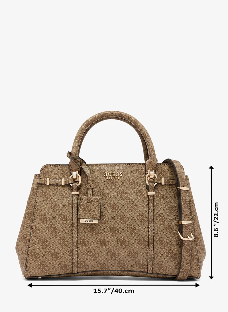 Guess  Leona Logo Small Satchel Bag for Women | Best Price UAE