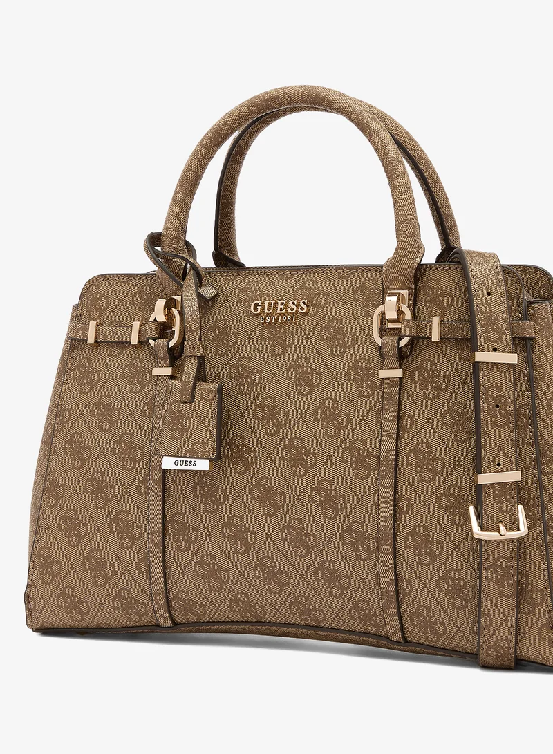 Guess  Leona Logo Small Satchel Bag for Women | Best Price UAE