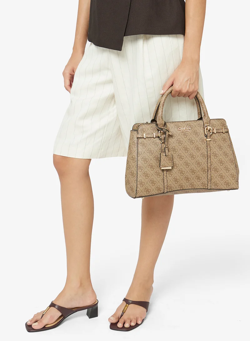 Guess  Leona Logo Small Satchel Bag for Women | Best Price UAE