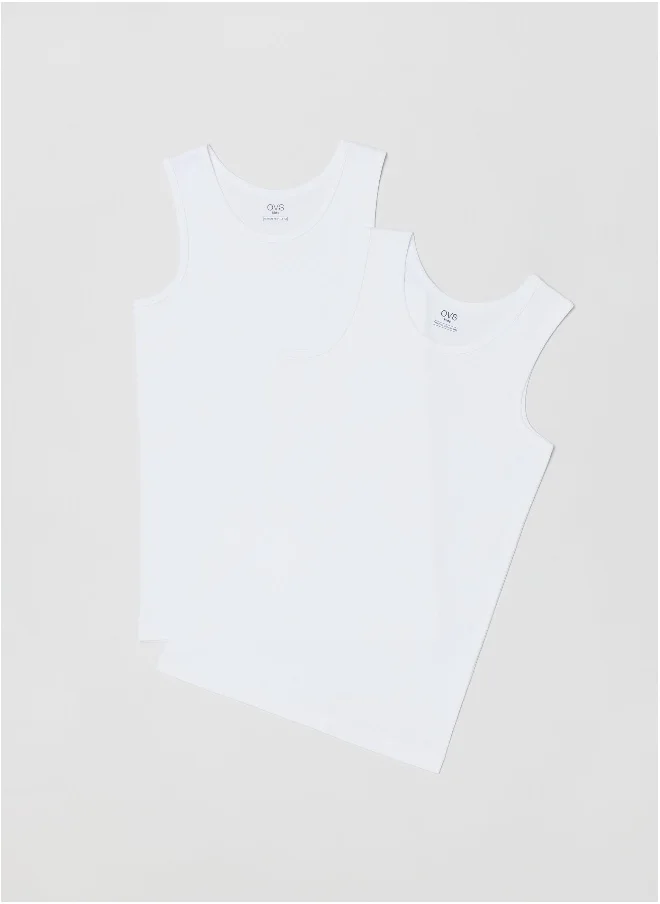 او في اس OVS Boys Tanktops - White