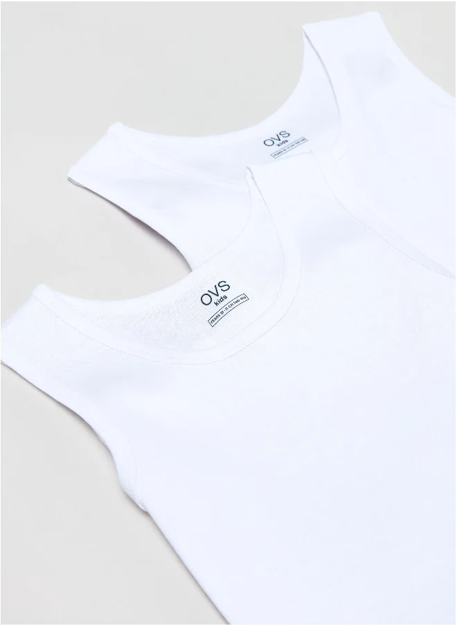 او في اس OVS Boys Tanktops - White