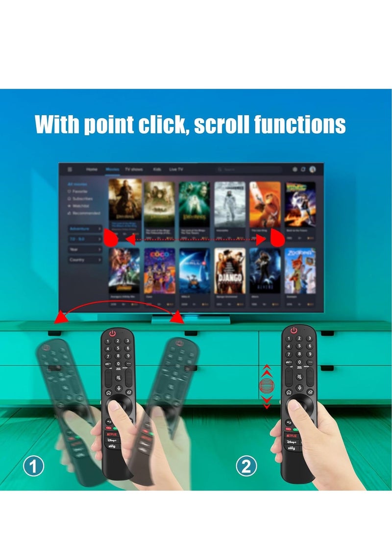 ELTRAZONE MR23GA Magic Remote 2023 for LG Smart TV – Replacement Remote with Voice and Pointer Function, Compatible with LG 2018-2023 UHD OLED QNED NanoCell 4K 8K Smart TVs – Includes Battery - Image 4