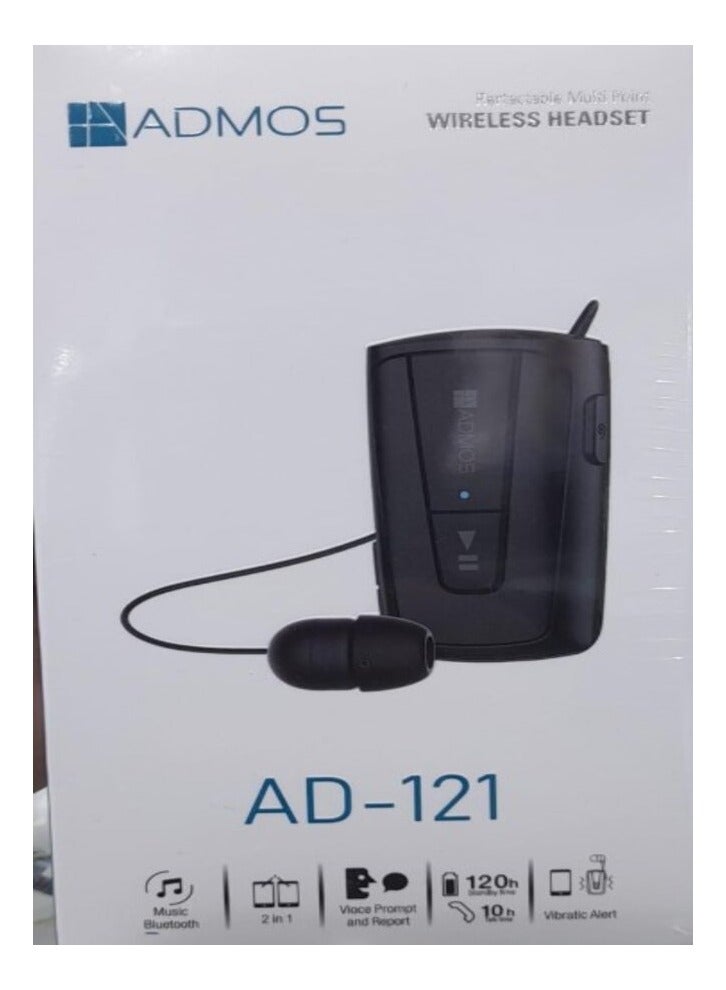 Admos AD-121 Voice Bluetooth Wireless On-Ear Headphones Black - Image 1