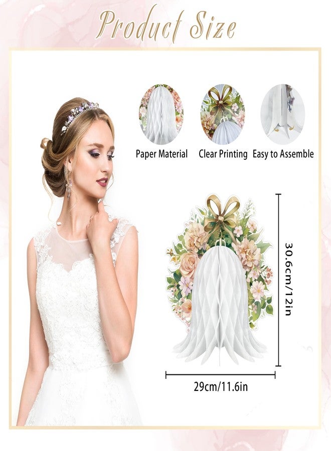 UNIIDECO 6PCS Paper Wedding Bells, Large Hanging Bells Honeycomb Decorations Flower Ornaments for Wedding Bridal Shower Birthday Baby Shower Christmas New Year Party - Image 2