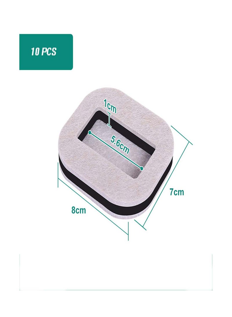 SYOSI Felt Caster Cups, Caster Pads for Hardwood Floors, Bed Wheel Stopper Office Chair Stopper for Wheels, Furniture Caster Wheel Stoppers to Provent Sliding Provent Scratches Reduce Noise（10PCS） - Image 2