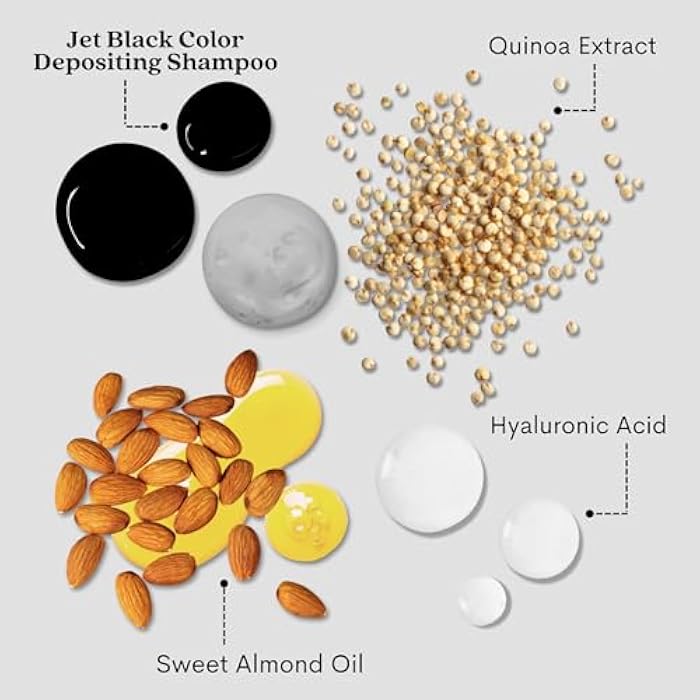 Pallure Jet Black Color Depositing Shampoo, 250 ml - Image 2