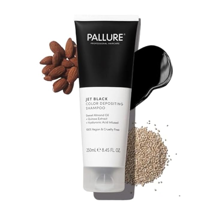 Pallure Jet Black Color Depositing Shampoo, 250 ml - Image 1