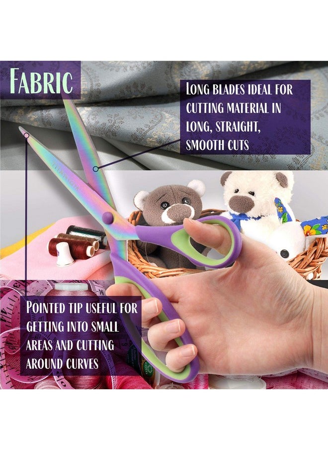 BambooMN Ultimate Value Scissor Set For Kitchen And Craft5Pc1 Set  - Image 5