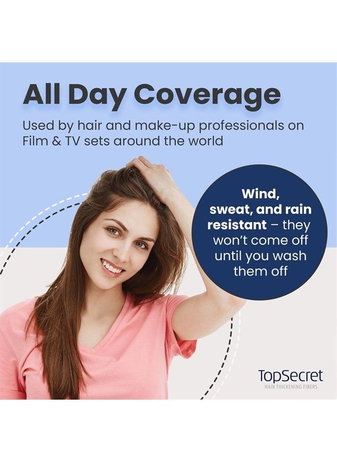 Top secret - Hair Thickening Building Fibers - Undetectable & Natural Hair Filler - for Men & Women - Instantly Fill In Fine Thinning Hair - Weather & Sweat Resistant (Dark Brown, Large) - Image 1