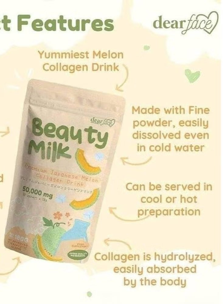 dear face Japanese Melon Flavored Collagen Drink - Image 4