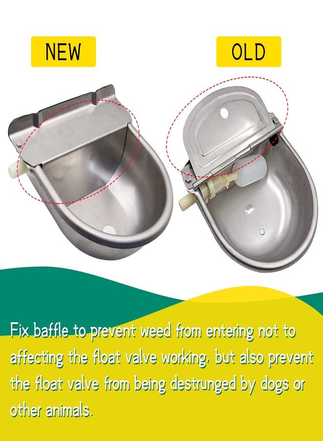 Abustle pig Automatic Horse Drinking Waterer Bowl,Upgrade Stainless Steel Farm Livestock Water Dispenser with Drain Hole and Float Valve for Horse,Dog, Chicken,Goat,Pig (B) - Image 3