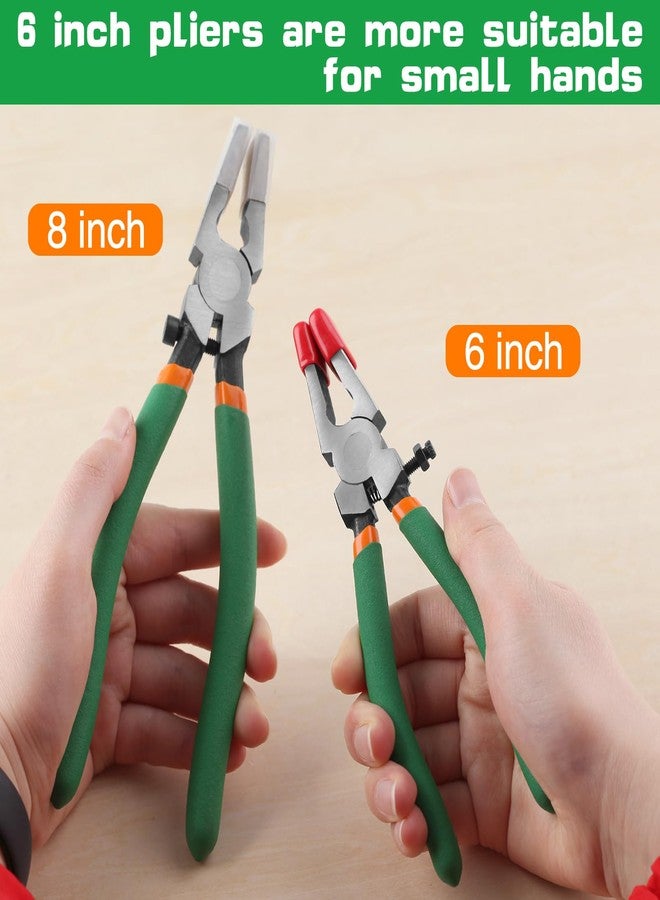 LEONTOOL 6-Inch Glass Running Pliers with Rubber Tips - Curved Jaws for Key Fob & Stained Glass Work - Image 4