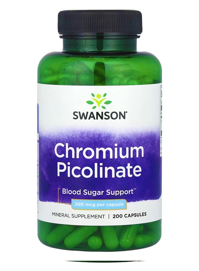 SWANSON Chromium Picolinate 200 mcg 200 Capsules
