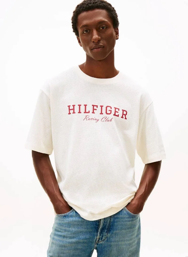 TOMMY HILFIGER Logo Relaxed Mesh T-Shirt