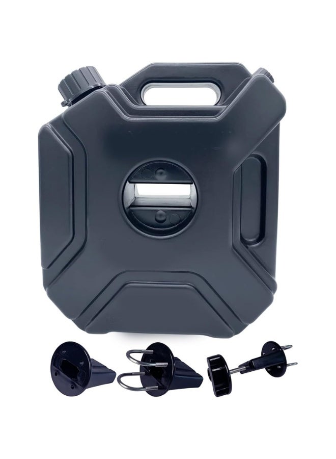 Transfer Tank Fits 1.3 Gallon/5L, Gallon Tank with Spout and Lockable Bracket, Storage Transfer Device with Auto-Off Function Adjustable Flow Rate, Ideal for Most Cars Motorcycle BLACK - Image 4