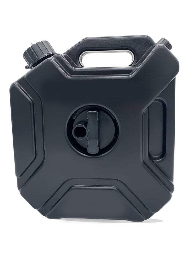 Transfer Tank Fits 1.3 Gallon/5L, Gallon Tank with Spout and Lockable Bracket, Storage Transfer Device with Auto-Off Function Adjustable Flow Rate, Ideal for Most Cars Motorcycle BLACK - Image 1