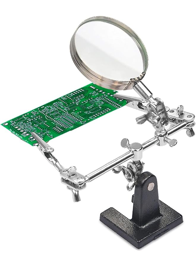erorex Helping Hands With 2.5X Magnifier Soldering Station With Magnifying Glass Dual Adjustable Alligator Clips Ideal For Crafting Beading Jewelry Making Soldering And Handling Micro Objects - Image 1