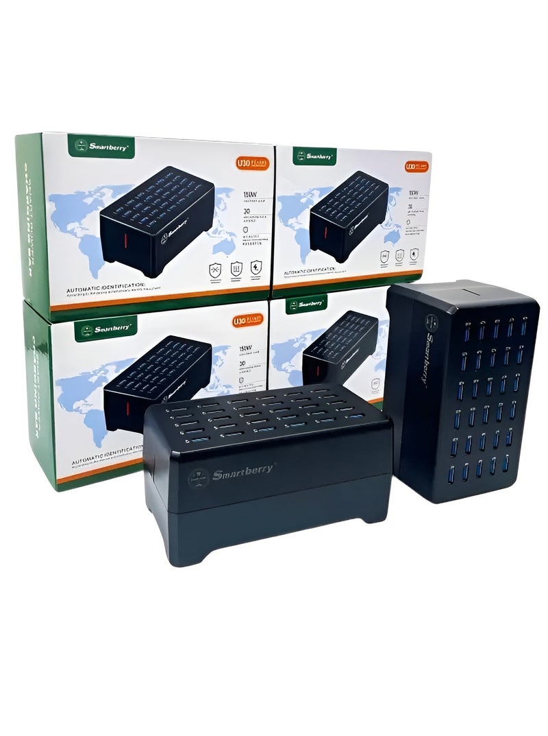 سمارت باري محطة شحن USB ذكية متعددة المنافذ مصممة لشحن عدد كبير من الأجهزة في وقت واحد بقوة 150 واط - Image 2