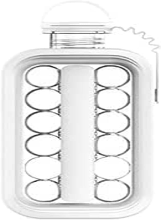 Spaceshoop Genérico Portable Ice Ball Maker 2 in 1 - Round Sanitary Tray for Freezer TikTok Sphere Chilling Cocktail Whiskey Tea Coffee (White)