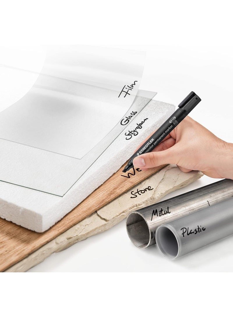 ستدلر ماركر ستيدلر حبر دائم اسود ١٠اقلام - Image 4