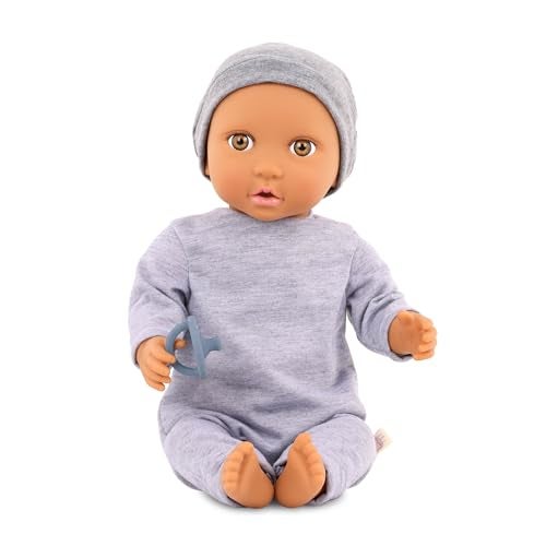 LullaBaby 14Inch Realistic Baby Doll Hazel Eyes Soft Body Romper Pacifier Jumpsuit Hat Pretend Play Baby Boy Doll Ages 2 - Image 1