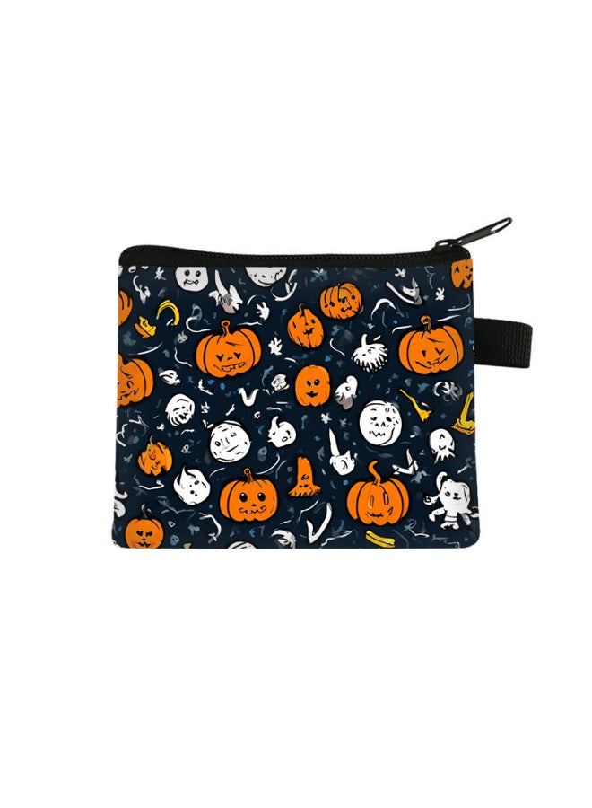 Halloween Coin Purse For Children, Cute Mini Bag With Large Capacity For Storage, Portable Key Card Holder Wallet