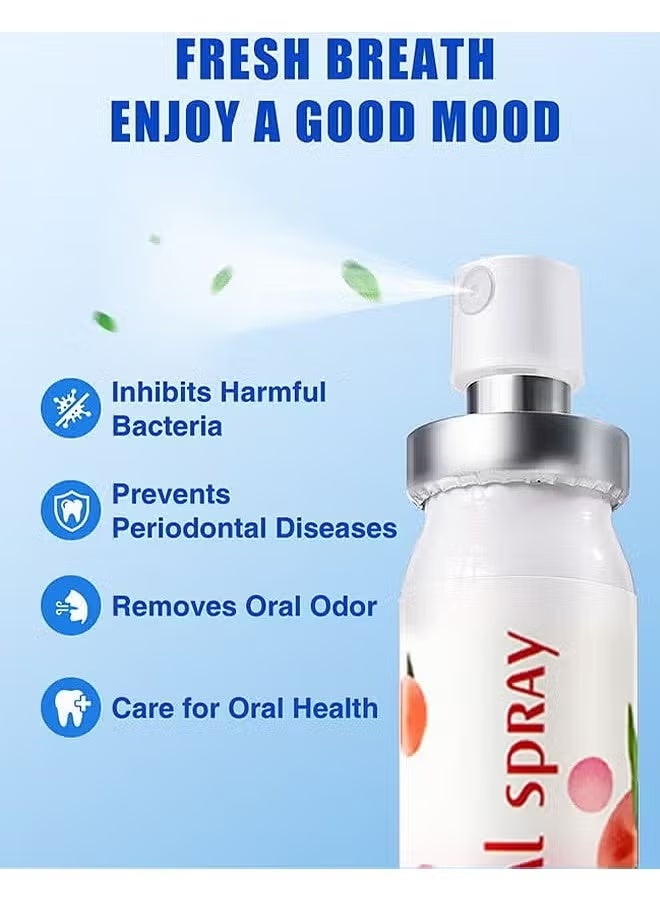 BOAE Multi Effeet Fresh Oral Spray 20ml, Bad Breath Treatment for Adults, White Peach Flavor Mouth Freshener, Effective Puriping Oral Air, Breath Freshener Spray, Oral Care Spray, Mouth Healthy Care - Image 5