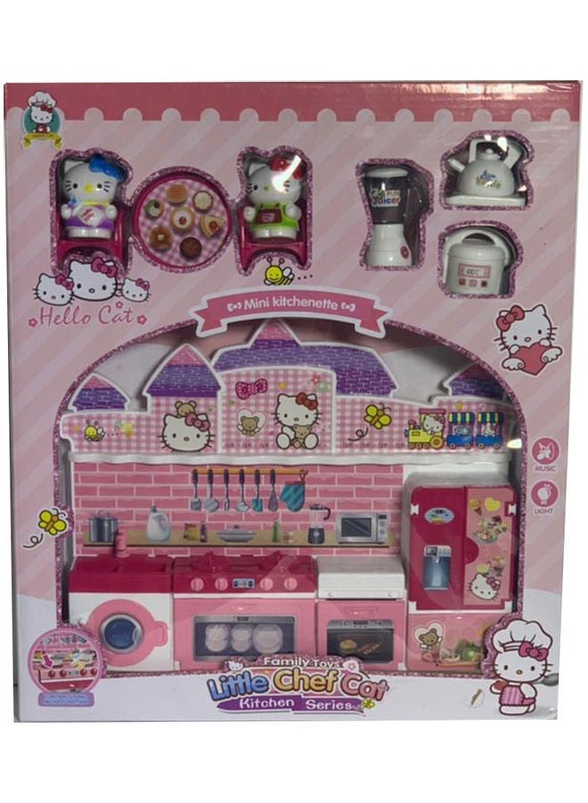NIBEMINENT Little Chef Cat Mini Kitchen Toys And Accessories Playset - Image 1