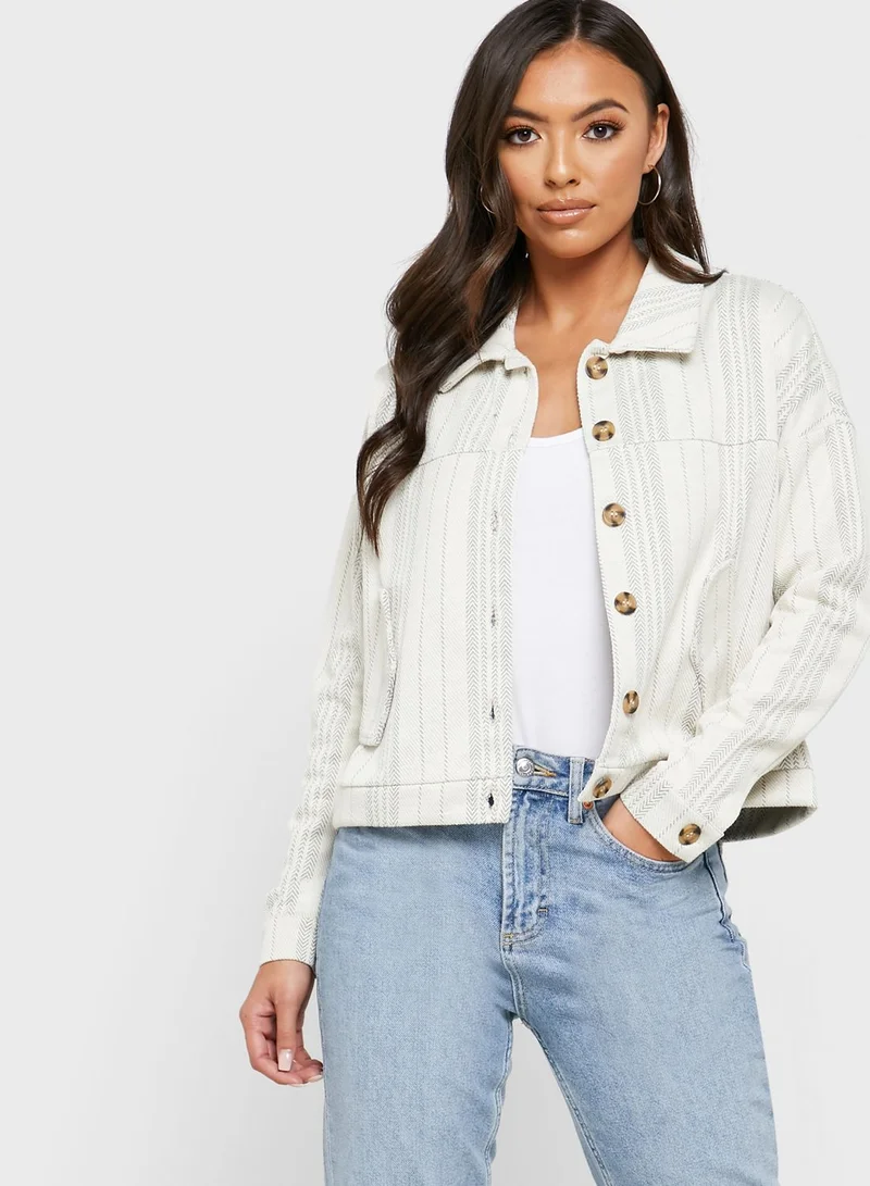 VERO MODA Pocket Detail Striped Jacket