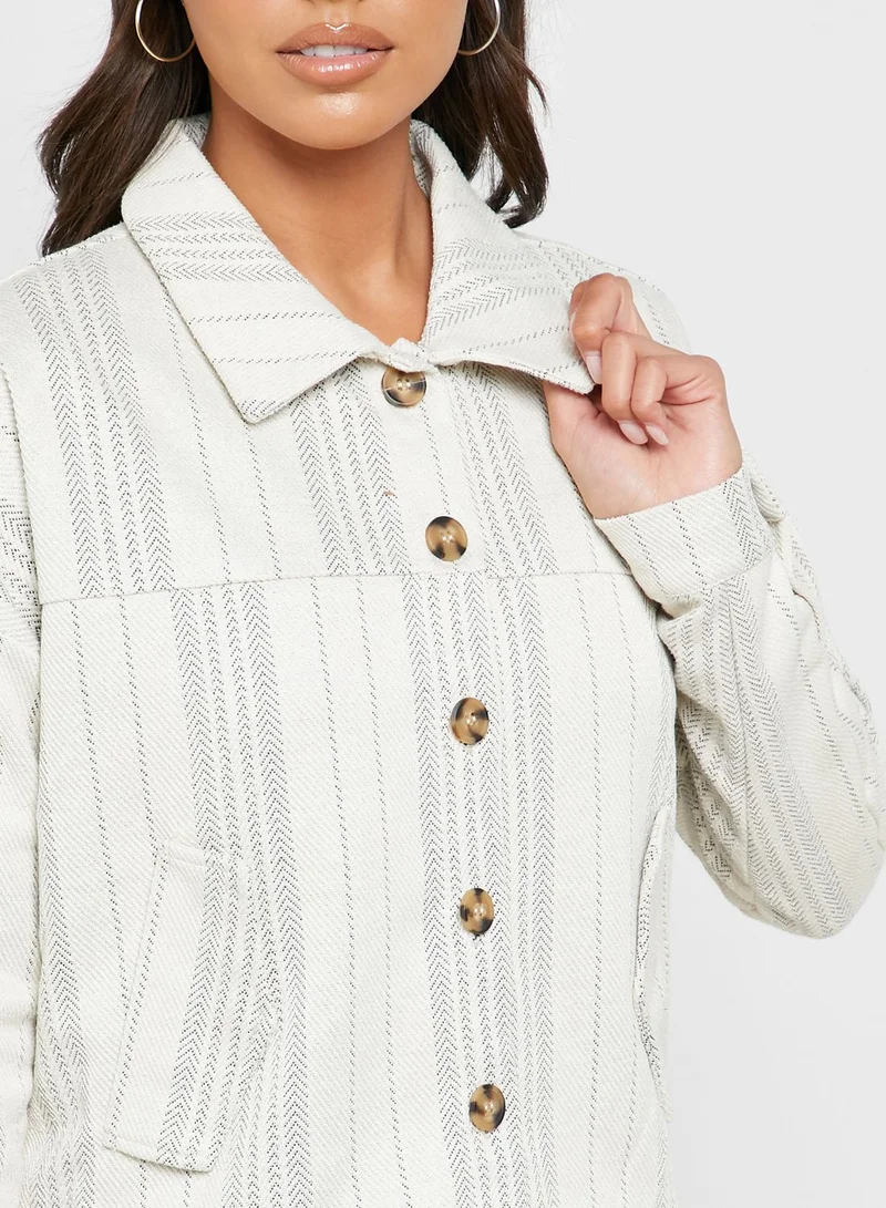 VERO MODA Pocket Detail Striped Jacket