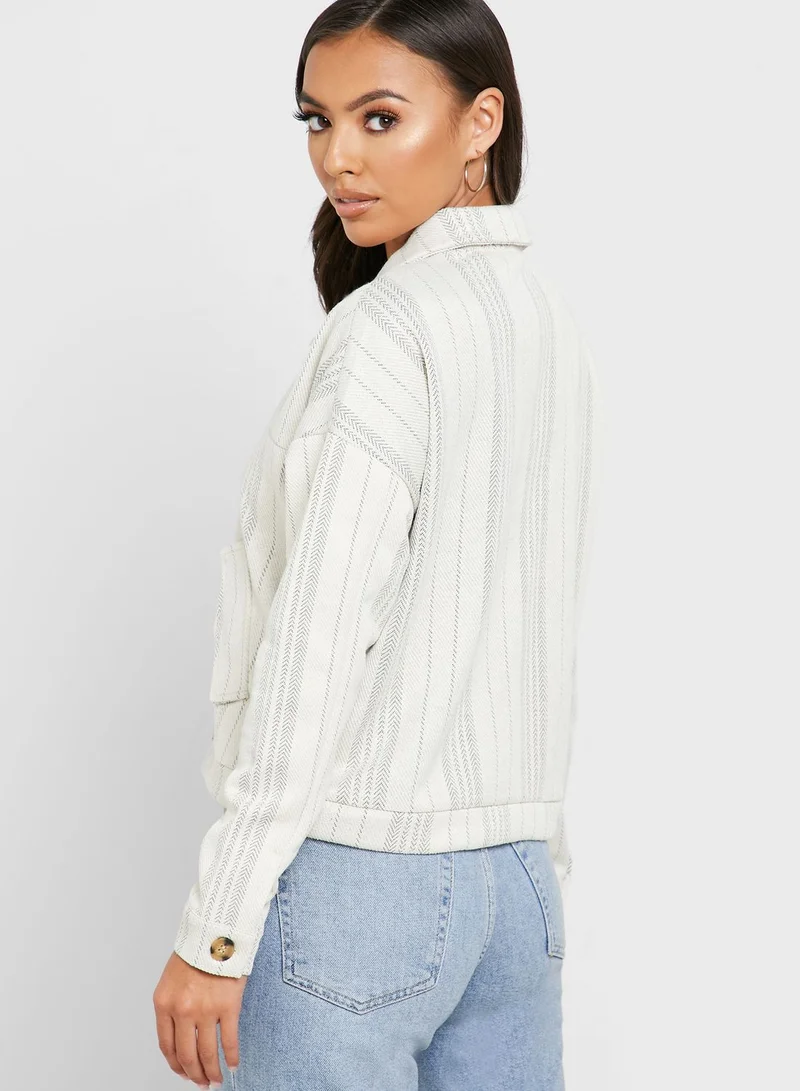VERO MODA Pocket Detail Striped Jacket