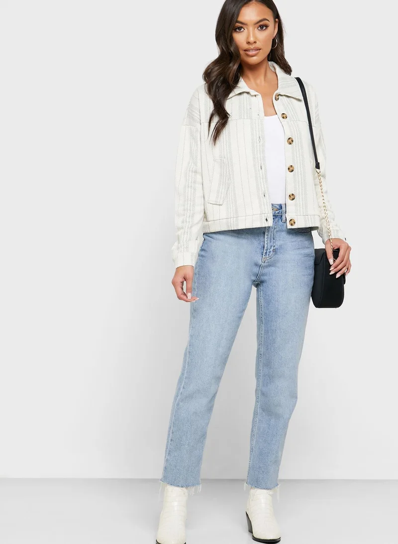 VERO MODA Pocket Detail Striped Jacket