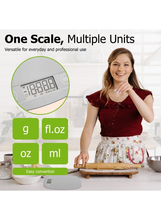 Nexso Digital Food Scale – 5kg Capacity, Stainless Steel Platform, High Precision Measurements in Grams/Ounces/Pounds, Kitchen Scale with Tare Function, Auto-Off, LCD Display for Baking & Cooking - Image 5