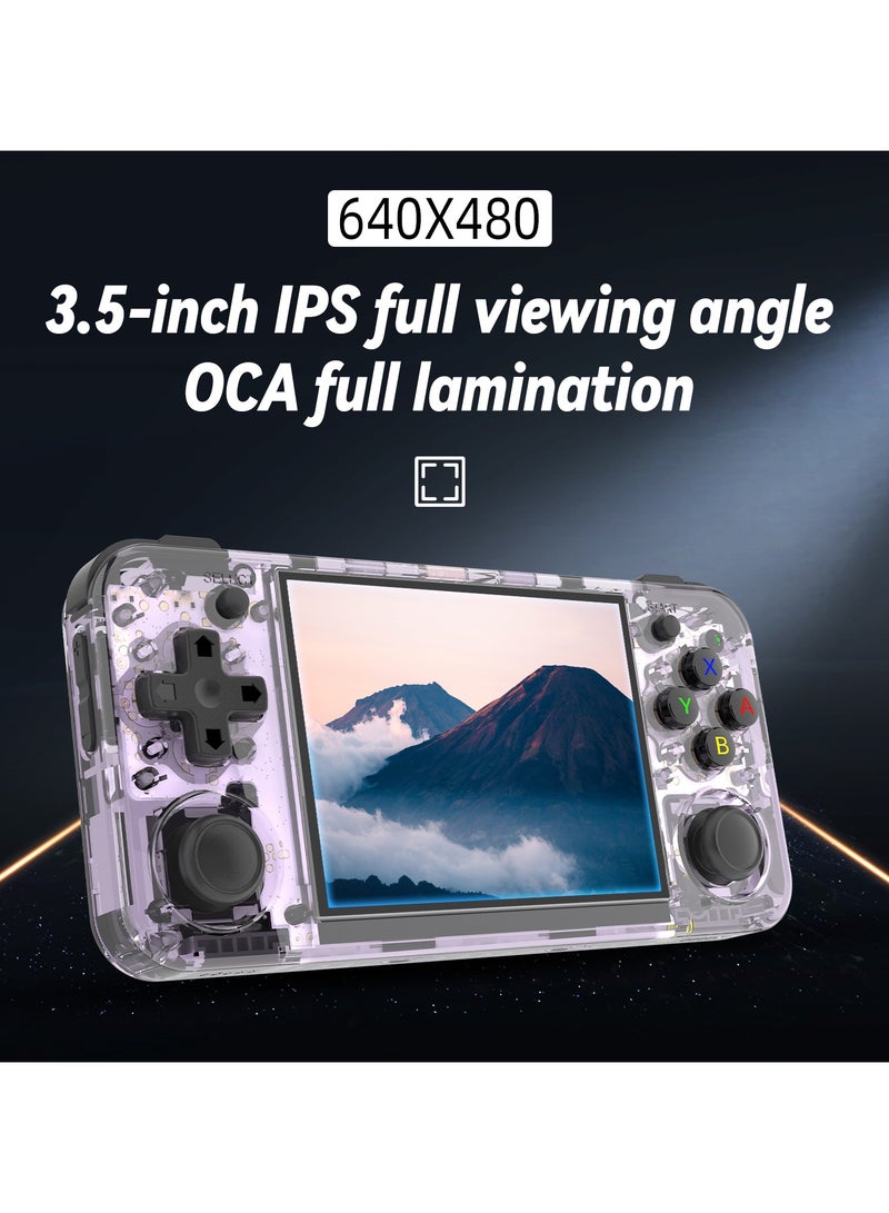 ANBERNIC  RG35XX H Retro Portable Game Console, Support 5G HDMI TV Output, WiFi, Bluetooth 4.2, 3.5" IPS Screen, Built-in Linux System with 64G TF Card 5515 Games Purple - Image 3