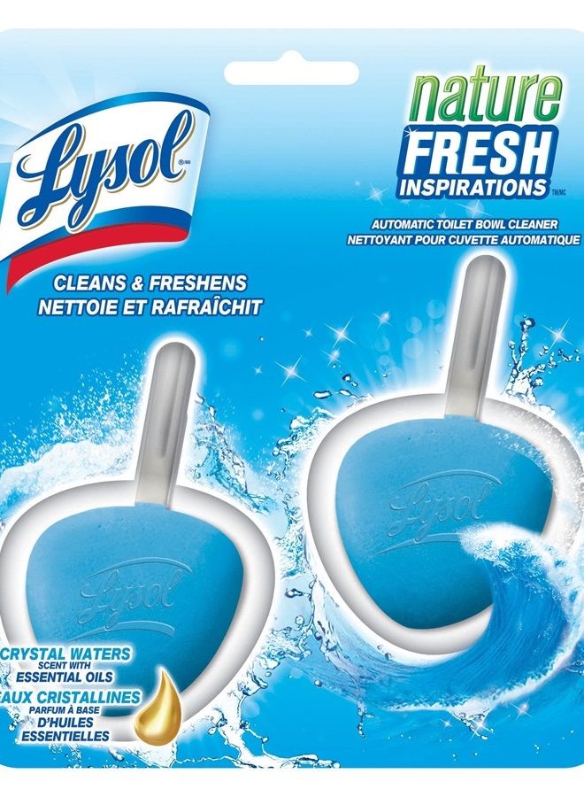 Lysol Automatic In-The-Bowl Toilet Cleaner, Cleans and Freshens Toilet Bowl, Ocean Fresh Scent, 2 Count (Pack of 1) - Image 1