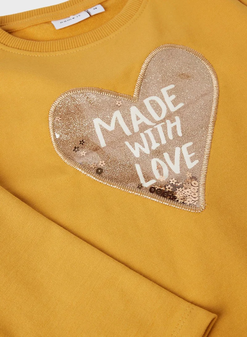 NAME IT Kids Slogan Print T-Shirt