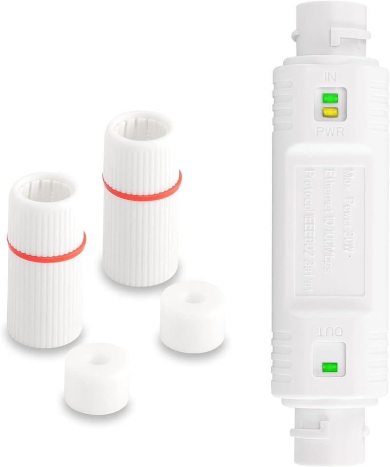 MANGO PoE Extender 100m250m Extension 10100Mbps Outdoor IP67 Waterproof PoE Repeater RJ45 Ethernet PoE Extender for IP Camera Plug and Play White