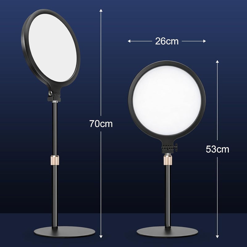 Eocean Selfie Ring Light, 10.5 Full Screen Desktop Ring Light for Computer,Dimmable Circle Light with Phone Holder,Lighting Kit Gifts for Video Conferencing/Zoom Meeting/Live Streaming/Makeup/YouTube - Image 5