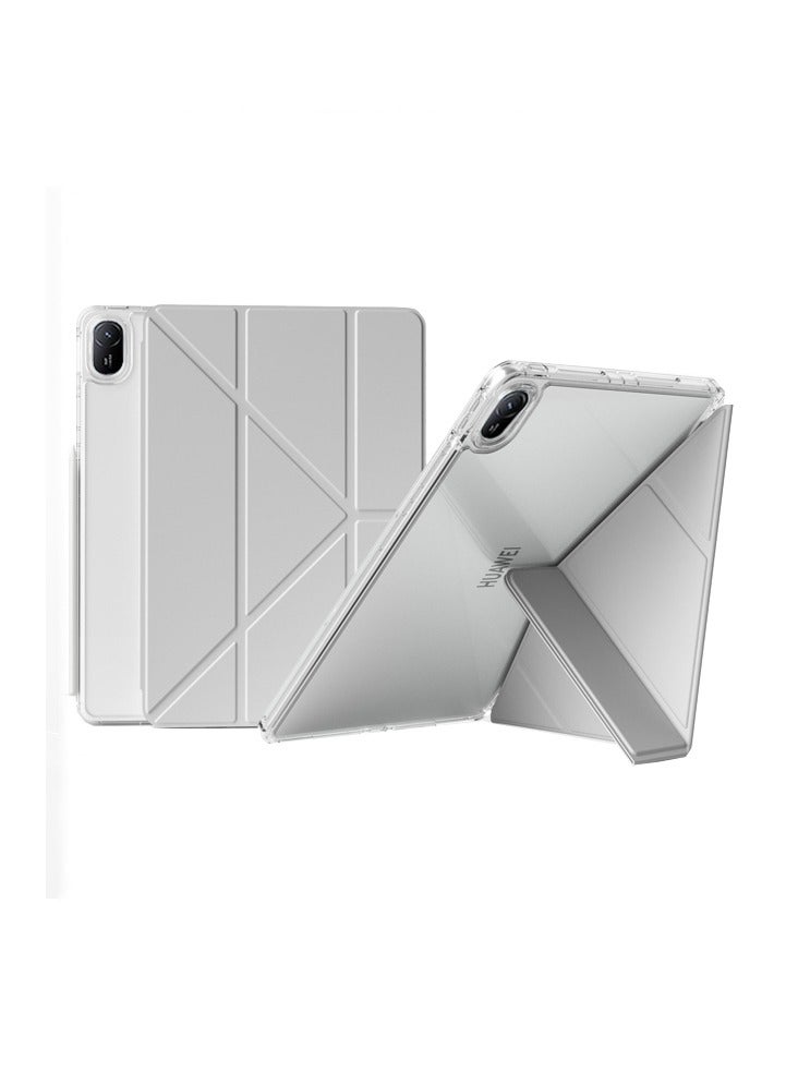 Case for  HUAWEI Matepad SE 11 Inch， Triple Fold Y-shaped Design, Multi Angle, Leather Tablet Cover With Pen Slot, Automatic Wake-up/sleep, Grey - Image 1
