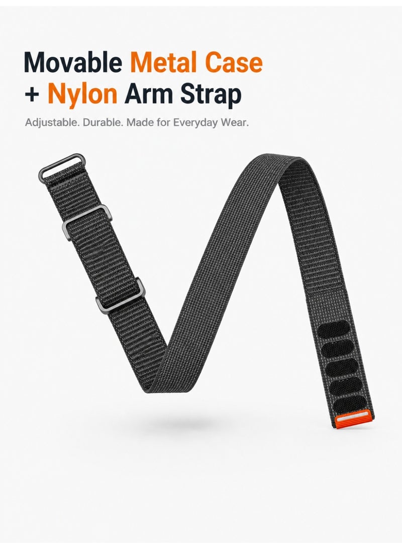 BASEMENT-1 Bicep Band Compatible with Google Fitbit Air, Adjustable Nylon Upper Arm Strap 28-35cm, Breathable Stretchy Sweatproof Arm Band for 24/7 Activity, Sleep & Recovery Tracking - Image 4