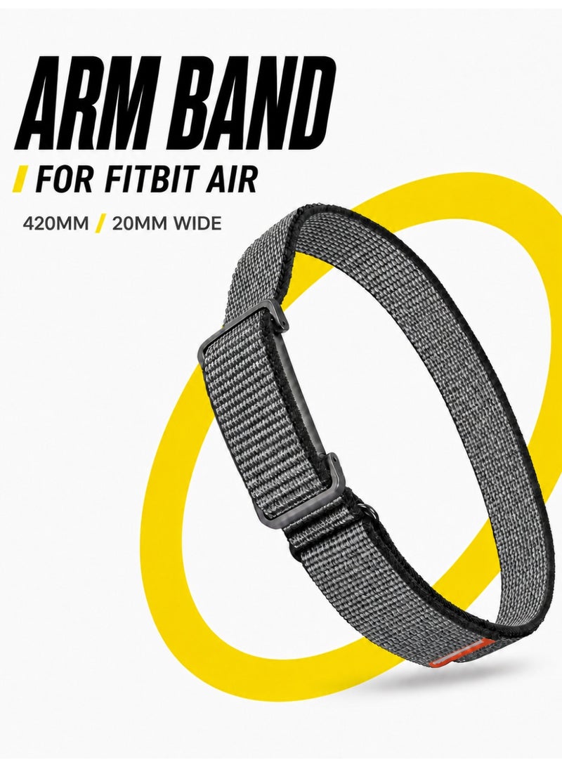 BASEMENT-1 Bicep Band Compatible with Google Fitbit Air, Adjustable Nylon Upper Arm Strap 28-35cm, Breathable Stretchy Sweatproof Arm Band for 24/7 Activity, Sleep & Recovery Tracking - Image 1